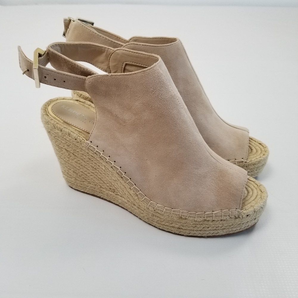 Kenneth Cole New York Olivia Espadrille Peep-Toe Wedge Sandals Shoes Size 11